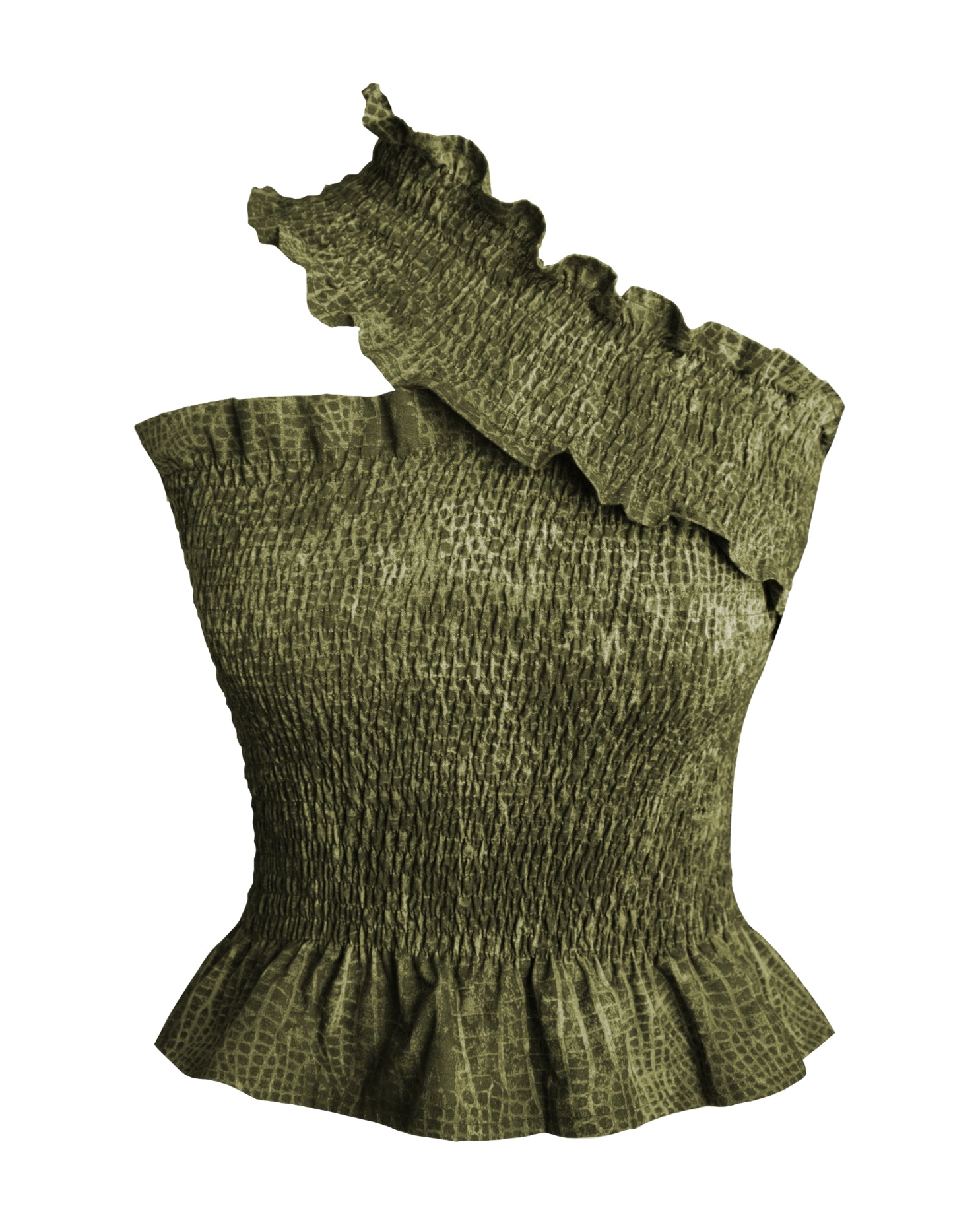 Dionne Top - Olive Croc