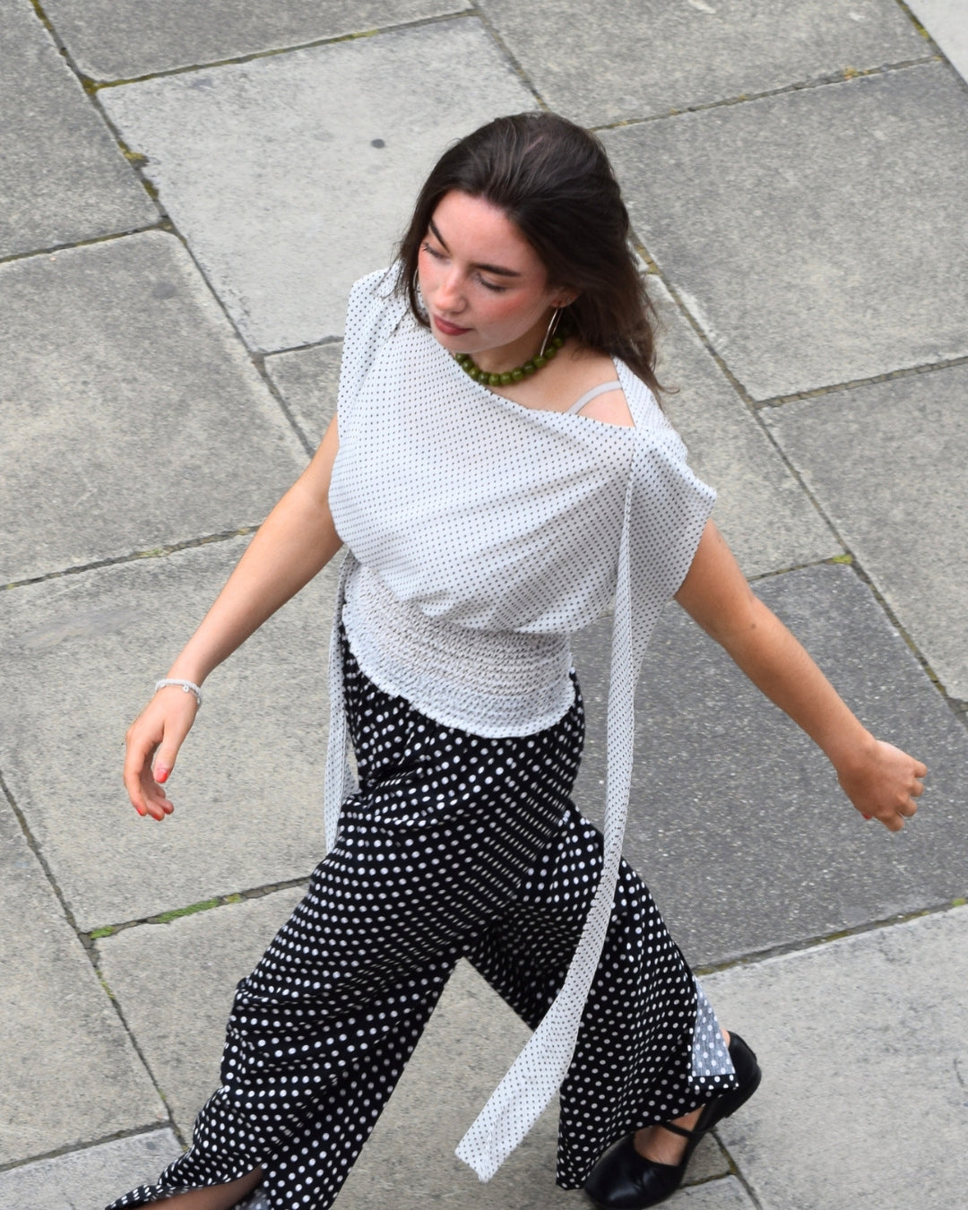 Quin Scarf Top - Polka Dot
