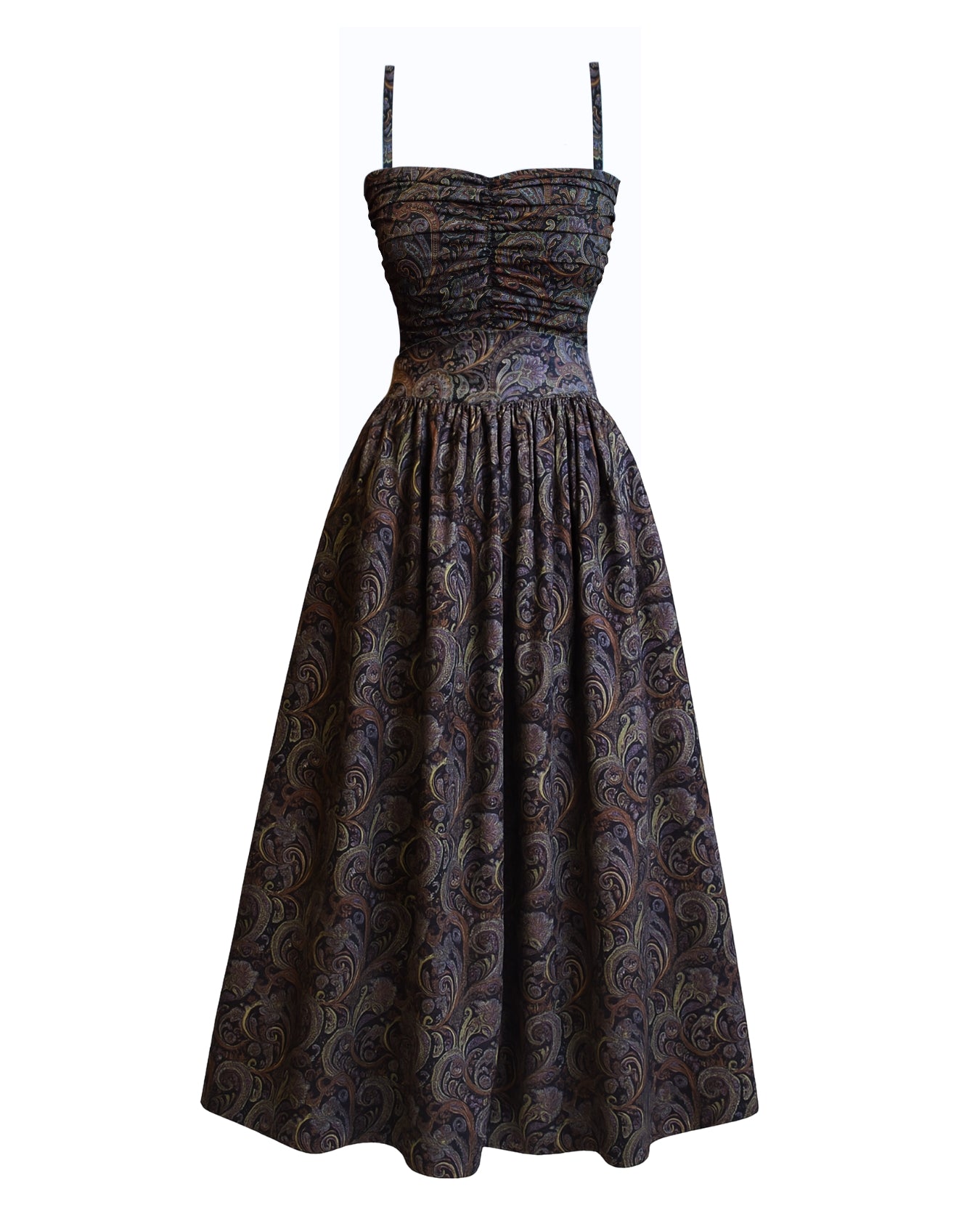 Mable Adjustable Skirt - Black Paisley