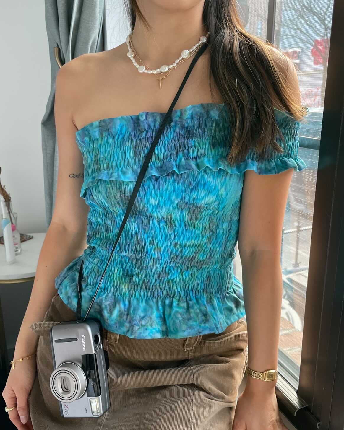 Dionne Top - Lagoon Batik