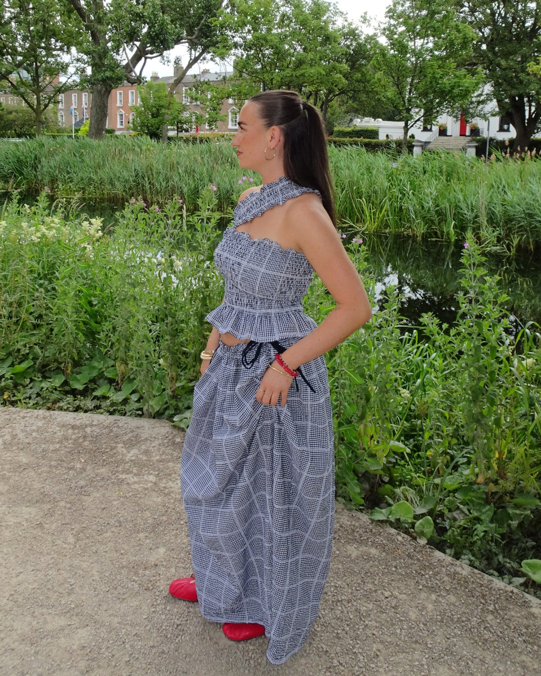 Dionne Top - Patch Gingham