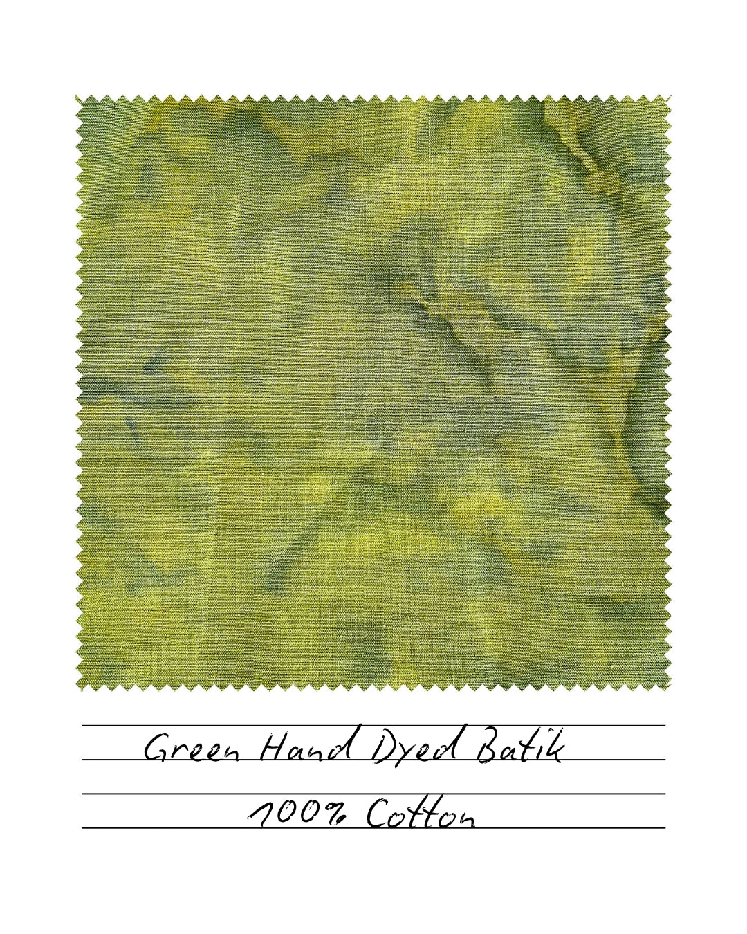 Green Hand Dyed Batik