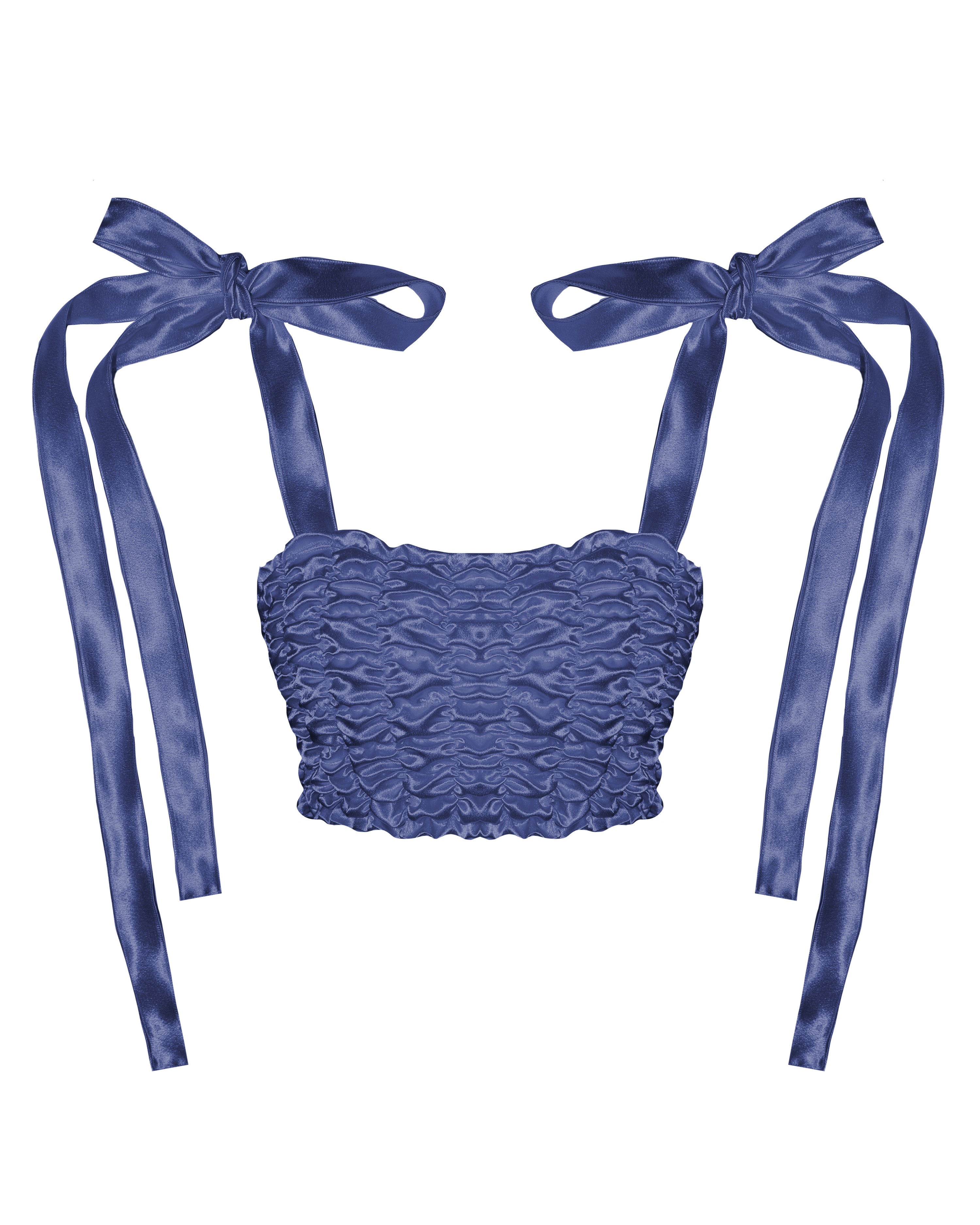 Isla Waffle Bralette - Bluebell Pearl