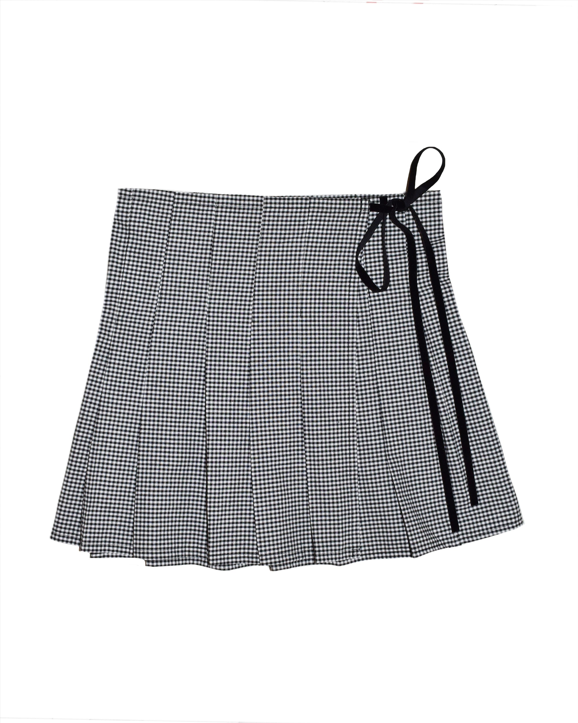 Kit Pleated Skirt - Monochrome Check