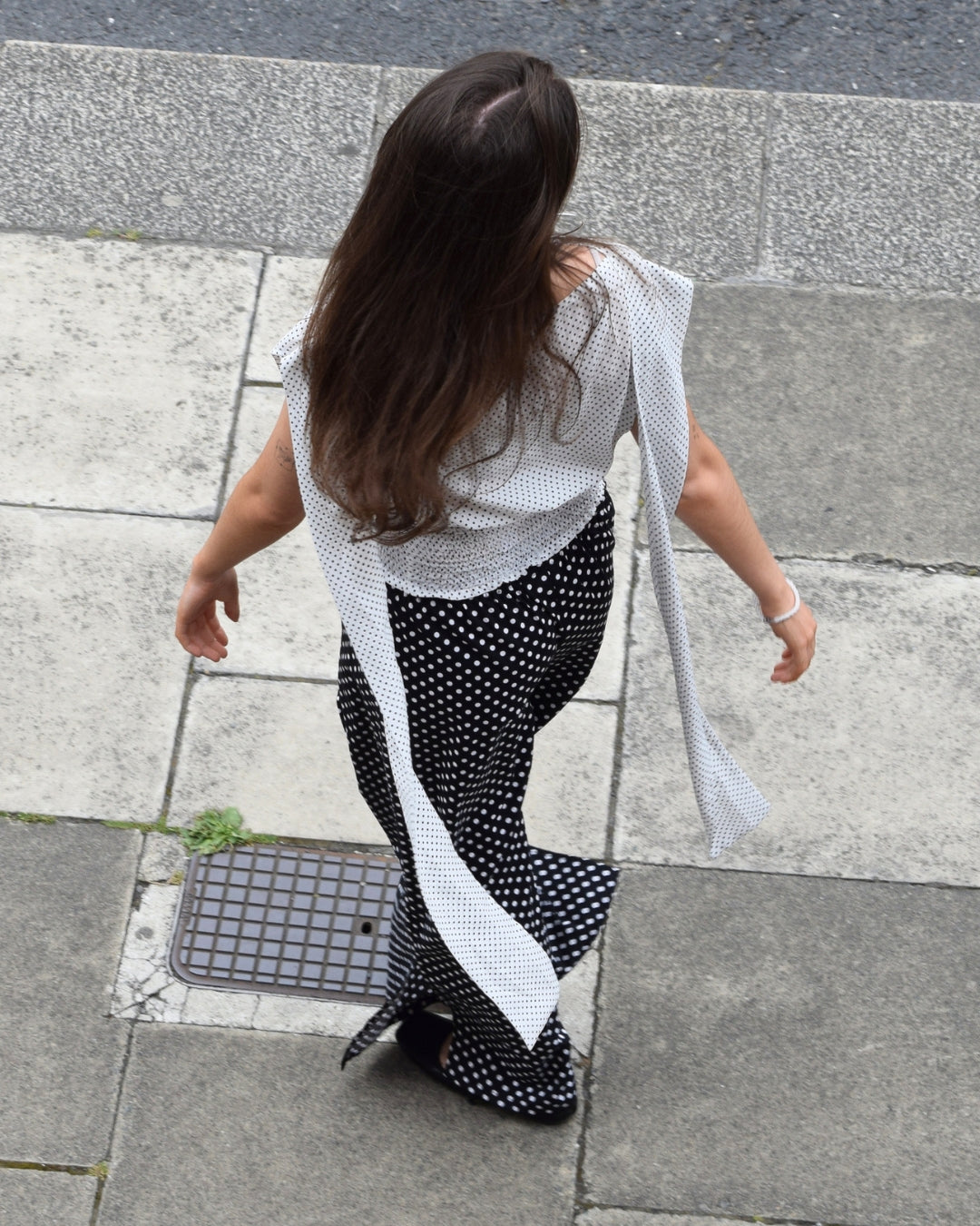Quin Scarf Top - Polka Dot